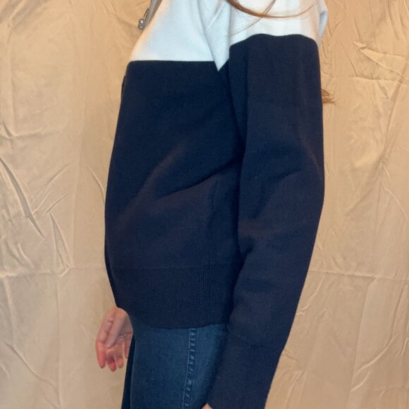 SANDRO PARIS NWOT SIZE 0 XS TWO TONED ZIP UP JACKET PEARL ZIP EXCELLENT COND - Picture 5 of 5